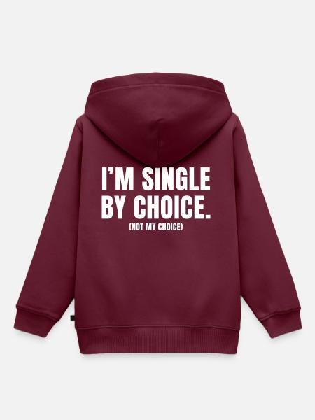 Single Choice - Kinder Premium Organic Hoodie - Burgunderrot