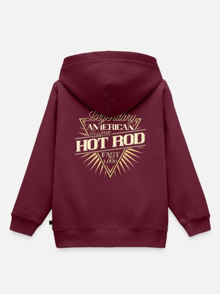 American Hot Rod - Kinder Premium Organic Hoodie - Burgunderrot