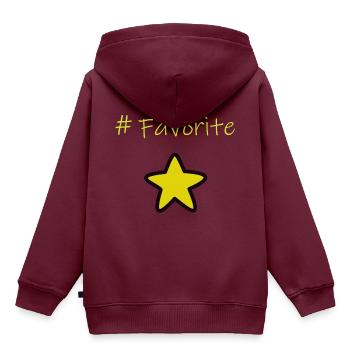 Favorite - Kinder Premium Organic Hoodie - Burgunderrot - Hinten - AI Model Kid Female (0cm)