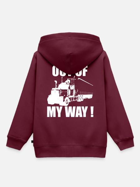 Trucker - Kinder Premium Organic Hoodie - Burgunderrot