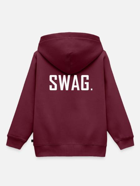 SWAG - Kinder Premium Organic Hoodie - Burgunderrot