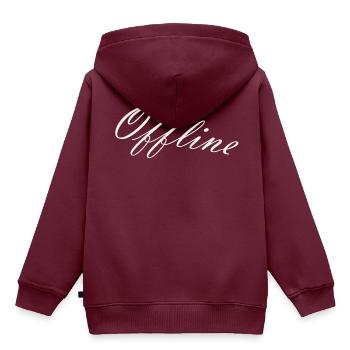 Offline - Kinder Premium Organic Hoodie - Burgunderrot - Hinten - AI Model Kid Female (0cm)