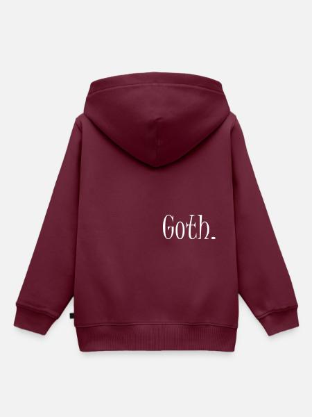 Goth - Kinder Premium Organic Hoodie - Burgunderrot