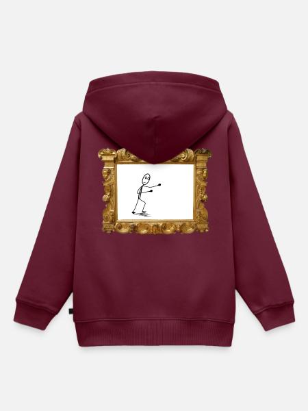 Kunst - Kinder Premium Organic Hoodie - Burgunderrot