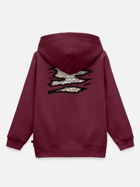 Pike - Kinder Premium Organic Hoodie - Burgunderrot