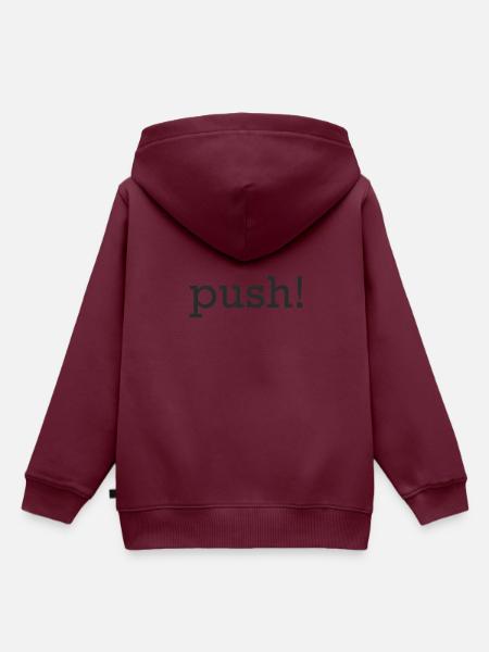 Push - Kinder Premium Organic Hoodie - Burgunderrot