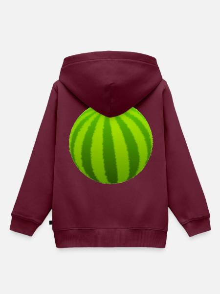 Melone - Kinder Premium Organic Hoodie - Burgunderrot