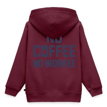 Kaffee - Kinder Premium Organic Hoodie - Burgunderrot - Hinten - AI Model Kid Female (0cm)