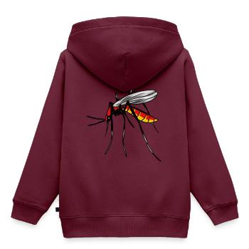 Insekt Blutsauger Insekten Moskito Mücke Schädling - Kinder Premium Organic Hoodie - Burgunderrot - Hinten - AI Model Kid Female (0cm)