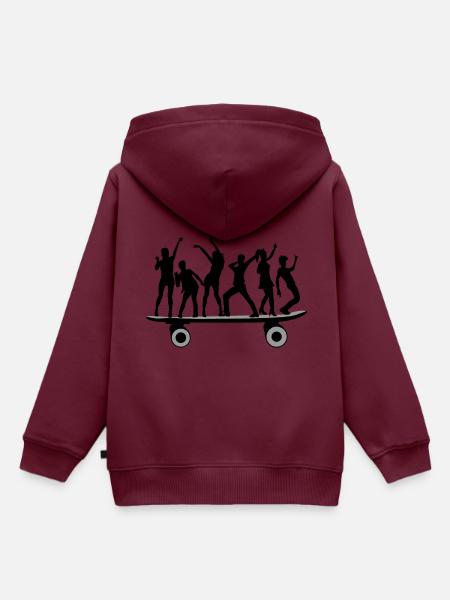 Party Boarding - Kinder Premium Organic Hoodie - Burgunderrot