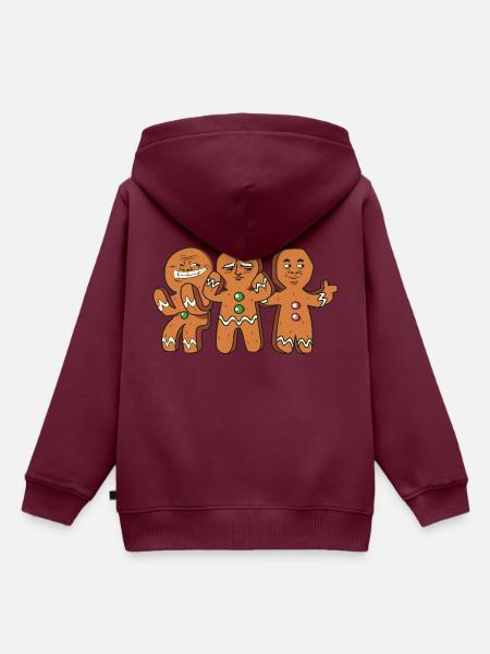 lebkuchen Keks Lebkuchen - Kinder Premium Organic Hoodie - Burgunderrot