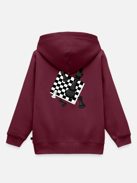 Schach - Kinder Premium Organic Hoodie - Burgunderrot