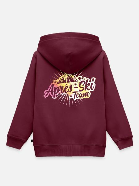 apres ski team berge bunt - Kinder Premium Organic Hoodie - Burgunderrot