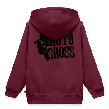 Motocross bike - Kinder Premium Organic Hoodie - Burgunderrot - Hinten - AI Model Kid Female (0cm)