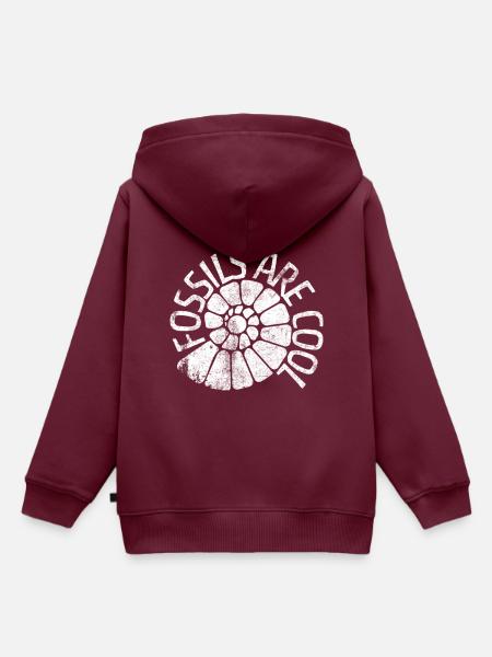 Fossilien sind cool - Kinder Premium Organic Hoodie - Burgunderrot