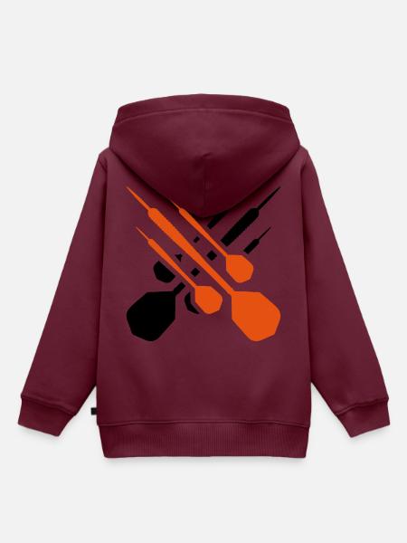 darts dartpfeil - Kinder Premium Organic Hoodie - Burgunderrot