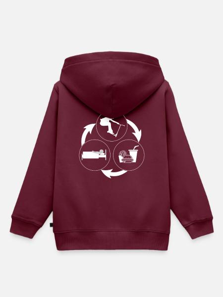Freestyle Scooter - Kinder Premium Organic Hoodie - Burgunderrot
