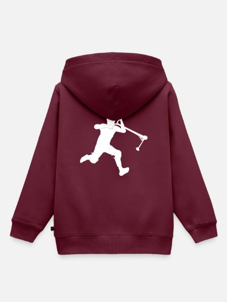 Kickless 2 - Kinder Premium Organic Hoodie - Burgunderrot