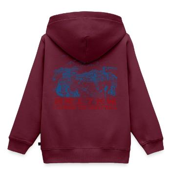 Chinesische Mauer China Wunder Denkmal Peking Aufs - Kinder Premium Organic Hoodie - Burgunderrot - Hinten - AI Model Kid Female (0cm)