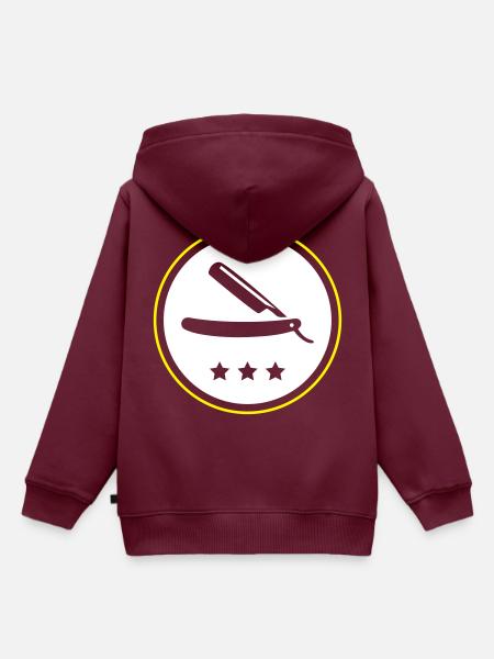 Barber Rasierklinge - Kinder Premium Organic Hoodie - Burgunderrot