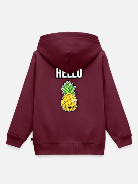 Baby Ananas - Kinder Premium Organic Hoodie - Burgunderrot