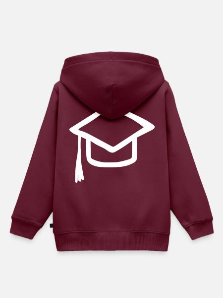 Graduation Hut - Kinder Premium Organic Hoodie - Burgunderrot