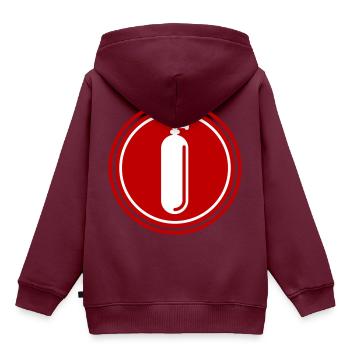 Sauerstoff Tauchen symbol - Kinder Premium Organic Hoodie - Burgunderrot - Hinten - AI Model Kid Female (0cm)