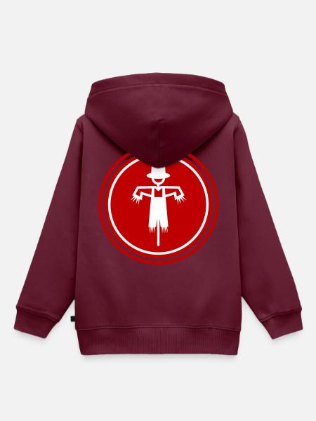 Vogelscheuche - Kinder Premium Organic Hoodie - Burgunderrot