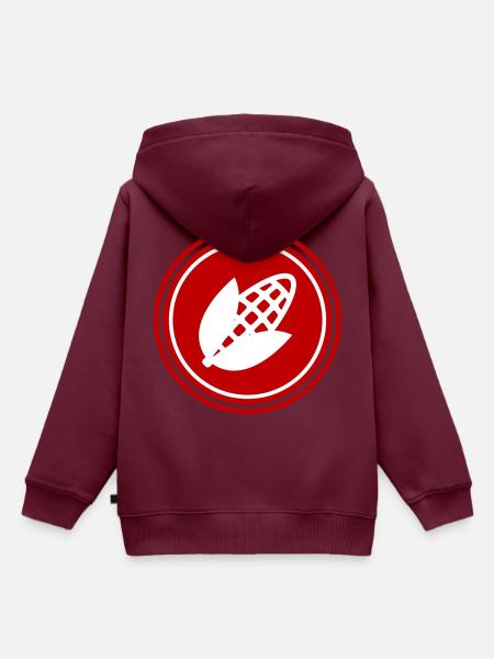 Mais symbol - Kinder Premium Organic Hoodie - Burgunderrot