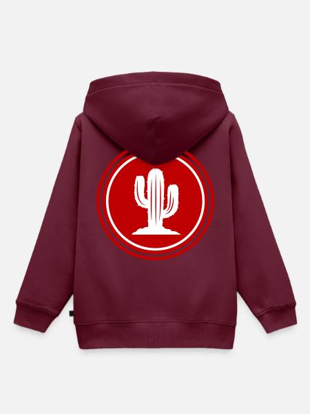 Kaktus Element - Kinder Premium Organic Hoodie - Burgunderrot