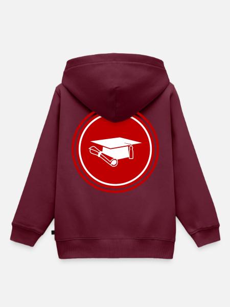 Student mütze - Kinder Premium Organic Hoodie - Burgunderrot