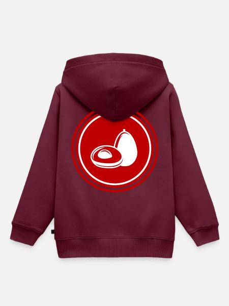 Avocado symbol - Kinder Premium Organic Hoodie - Burgunderrot
