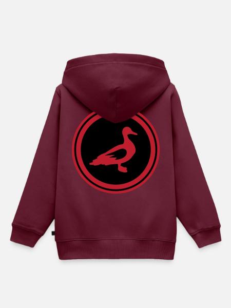 Ente Tier - Kinder Premium Organic Hoodie - Burgunderrot