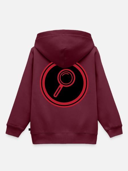 Lupe Symbol - Kinder Premium Organic Hoodie - Burgunderrot