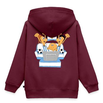 ARGENTINIEN - WM - WELTMEISTERSCHAFT - FUßBALL - Kinder Premium Organic Hoodie - Burgunderrot - Hinten - AI Model Kid Female (0cm)