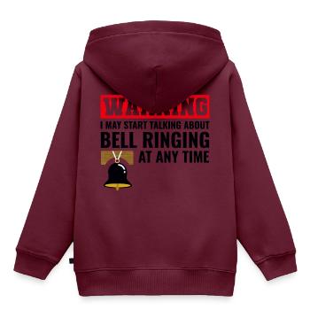 Glockenläuten Klingeln Sammler Campanologe Lustig - Kinder Premium Organic Hoodie - Burgunderrot - Hinten - AI Model Kid Female (0cm)