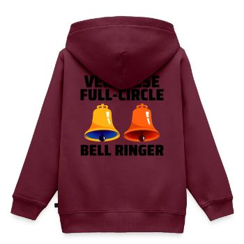 Veroneser Vollkreis Glockenläuter Hobby - Kinder Premium Organic Hoodie - Burgunderrot - Hinten - AI Model Kid Female (0cm)