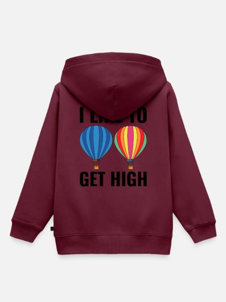 Heißluftballonfahrt Hopper Ballonfahrt Ballonfahrer - Kinder Premium Organic Hoodie - Burgunderrot