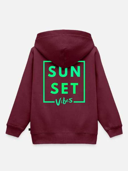 Sunset Vibes - Kinder Premium Organic Hoodie - Burgunderrot