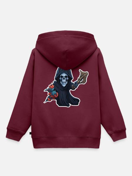Skelett - Kinder Premium Organic Hoodie - Burgunderrot