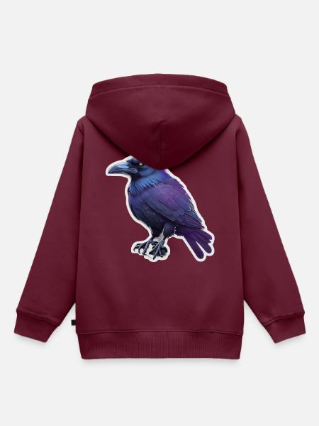 Krähe - Kinder Premium Organic Hoodie - Burgunderrot