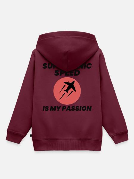 Düsentriebwerk Flugzeugmechaniker Luftfahrttechniker - Kinder Premium Organic Hoodie - Burgunderrot