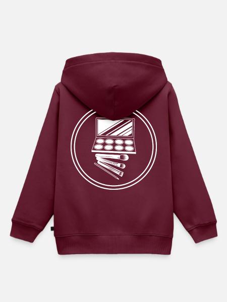 Make Up Kosmetik Icon - Kinder Premium Organic Hoodie - Burgunderrot
