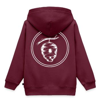 Imker honig Bienen Nest - Kinder Premium Organic Hoodie - Burgunderrot - Hinten - AI Model Kid Female (0cm)