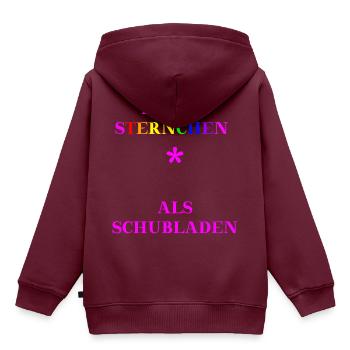 Lieber Sternchen als Schubladen Geschenkidee - Kinder Premium Organic Hoodie - Burgunderrot - Hinten - AI Model Kid Female (0cm)