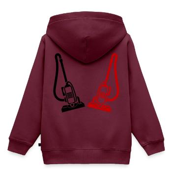 Staubsauger Icon - Kinder Premium Organic Hoodie - Burgunderrot - Hinten - AI Model Kid Female (0cm)