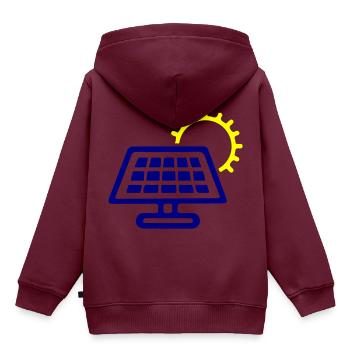Photovoltaik Solar Energie - Kinder Premium Organic Hoodie - Burgunderrot - Hinten - AI Model Kid Female (0cm)
