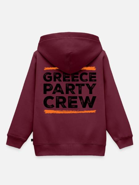 Greece Party Crew - Kinder Premium Organic Hoodie - Burgunderrot