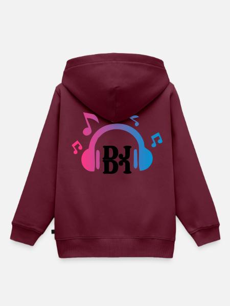 Club Disco Dj - Kinder Premium Organic Hoodie - Burgunderrot