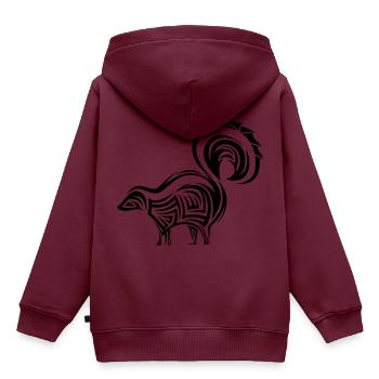 Stinker Tribal Tattoo - Kinder Premium Organic Hoodie - Burgunderrot - Hinten - AI Model Kid Female (0cm)